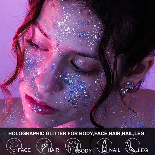 Gel De Brillo Uv Latibell 6 Colores Para Cuerpo Y Rostro