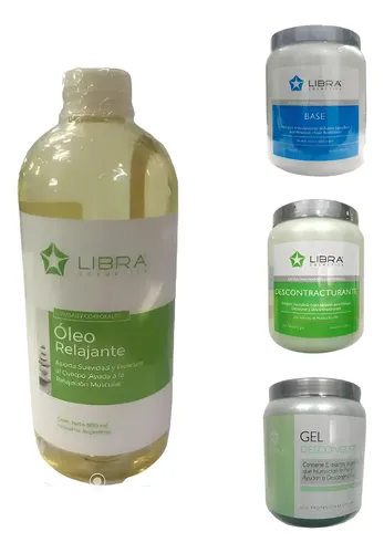 Kit Cremas Masaje Y Aceite Corporal Profesional 980g Libra