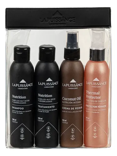 La Puissance Travel Kit Argán Protector Térmico + Toalla