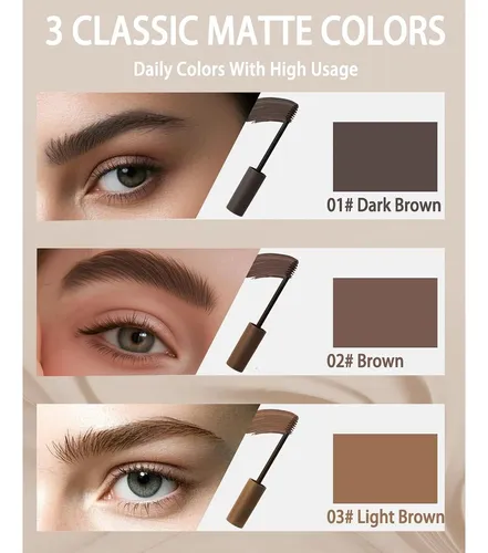 Gel Tintado Para Cejas Impermeable Marrón Oscuro