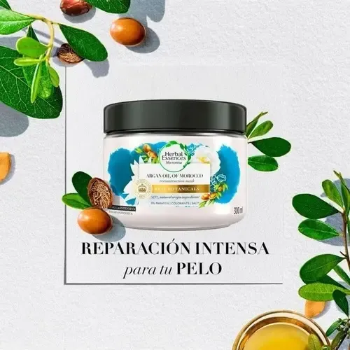Mascarilla para cabello Herbal Essences Bío:Renew Reconstruction Mask Argan Oil & Aloe 300 ml
