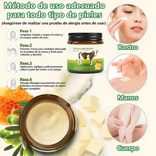 Lm Crema Facial De Sebo De Res Nutritiva, Cuidado De La