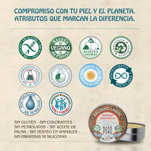Bálsamo Labial en Lata Naranja y Bergamota Boti-k Puro