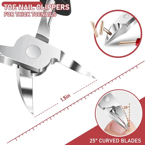 Toenail Clippers Fumax For Thick Toenails 15mm Wide Jaw