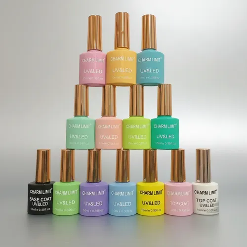 Kit Manicuria Semipermanente X 14 Un. Base Top Coat Uñas Gel