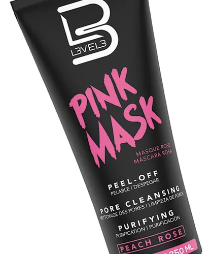 Level 3 Pink Mask Peel Off Mascara Facial Rosa 250ml