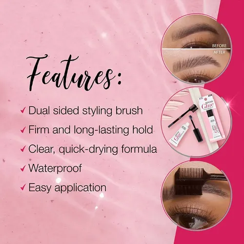 Gel Para Cejas Ardell Brow Glue Clear Fijación Fuerte