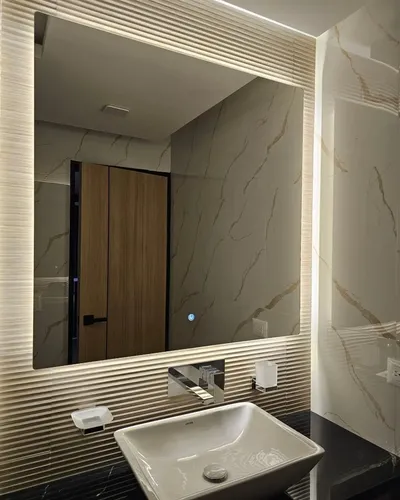 Espejo Baño Botón Táctil/touch 80x60cm Luz Led Inteligente
