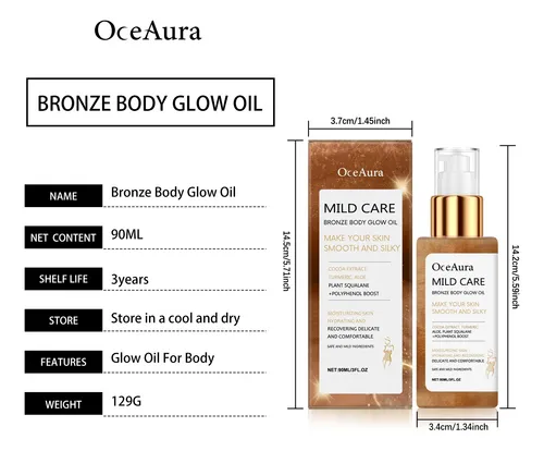 Gaceite Hidratante Oceaura Bronze Body Glow,