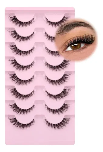 Pestañas Postizas Fox Eye 8 Pares Gvefetiee 40d Natural