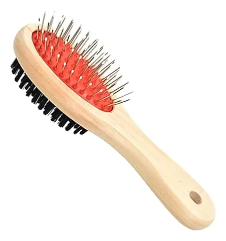 //hair Brush With Bamboo Handle In The Shape Of A Comb, &//
