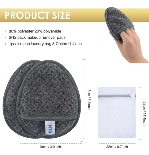 Pads Reutilizables Para Quitar Maquillaje Sinland Para Cara,