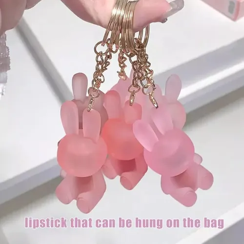 Labial Liquído Mate Terciopelo Bunny Llavero Gege Bear Kawai Color 01