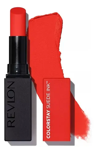 Labial Revlon Colorstay Suede Ink Acabado Mate Color Feed the Flame