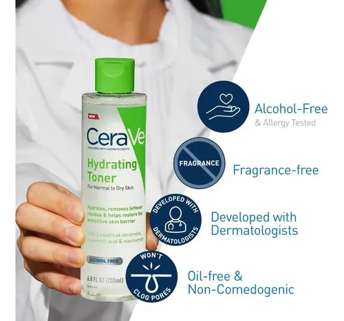 Cerave Tónico Facial Hidratant Sin Alcohol+ácido Hialurónico