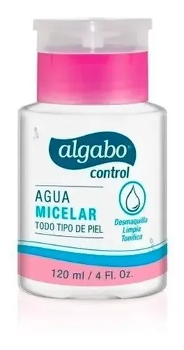Agua Micelar Algabo Todo Tipo De Piel Con Dosificador 120 Ml