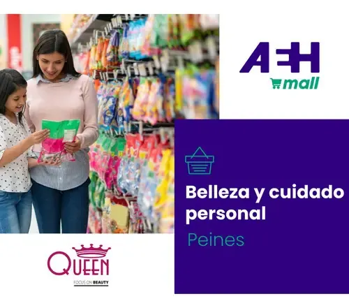 Peine Duo Basicare Plástico Doble Cara Cabello Mojado Mediano
