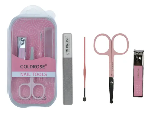 Set De Manicura Pedicura 4pzs Cortaúñas Tijeras Lima Coldros