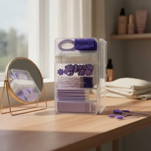 Kit Insumos Extensiones De Pestañas Con Caja Organizadora