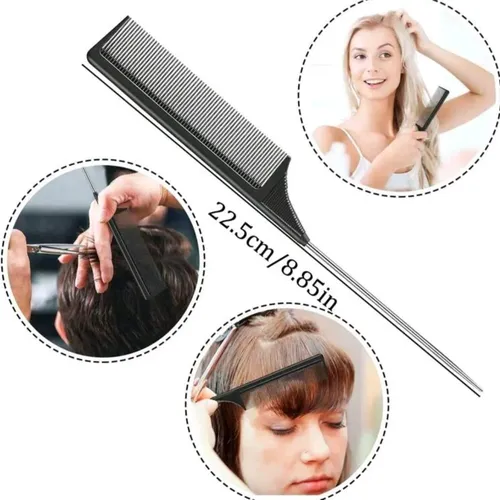 Peine Para Extensiones De Cabello Peinados Divisiones Color Negro (E3)