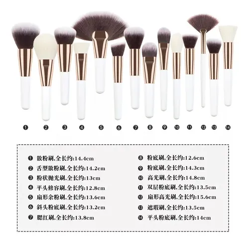 Juego De 40 Broches De Maquillaje De Gama Alta, Brochas Suel