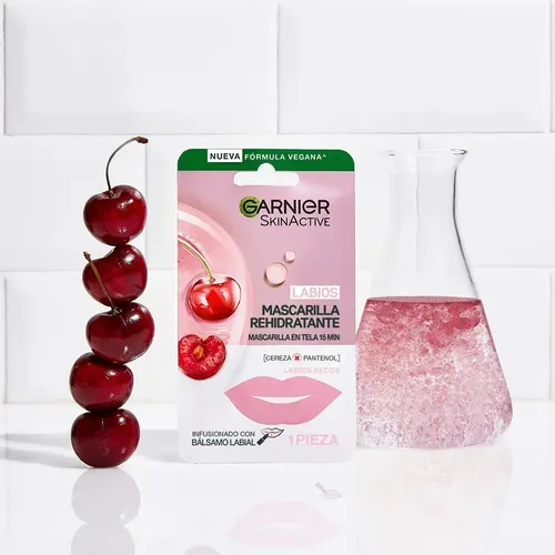 Mascarilla En Tela Para Labios Garnier Skin Active Hidratante Cereza 5g
