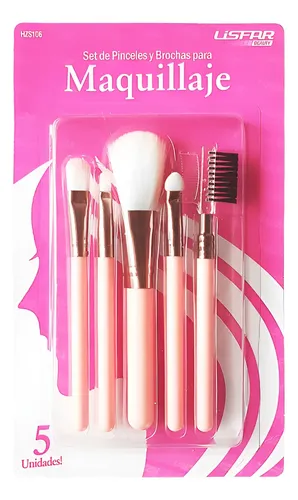 Set Pinceles Y Brochas Para Maquillaje De 6 Elementos Lisfar