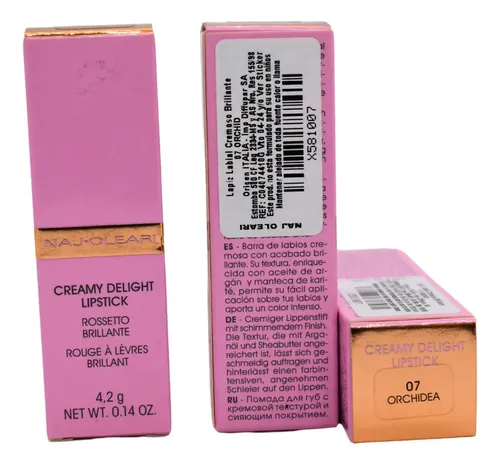 Labial Naj Oleari Creamy Delight Lipstick Color 07 Orchid