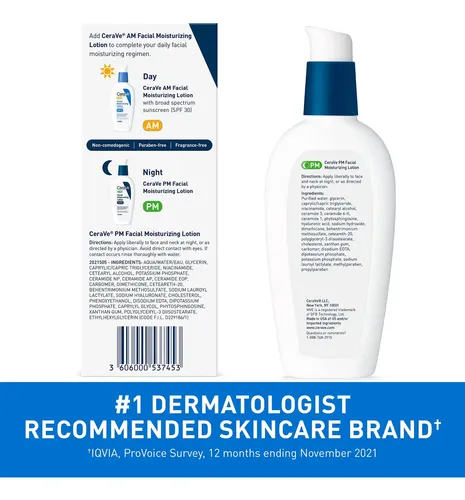 Loción Hidratante Facial Y Crema De Noche Cerave Pm