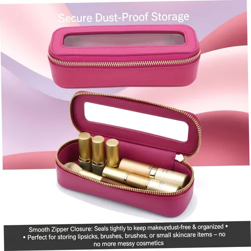 D 1 Bolsa De Maquillaje Transparente Impermeable De Cuero Z