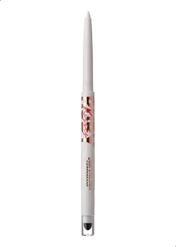 Lápiz delineador de ojos Kiss Ruby Kisses 24 HR Eyeliner Waterproof color blanco con acabado metalizado