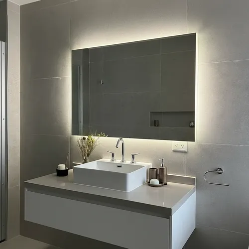 Espejo Rectangular Mundosilica 80×60 Cm Con Luz Led Touch