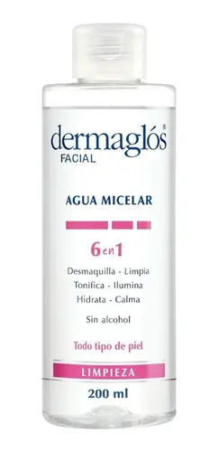 Dermaglós Facial Agua Micelar 6 En 1 Desmaquillante 200ml