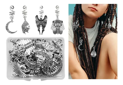 Diferentes Anillos De Metal Con Trenzas Para El Pelo, Decora