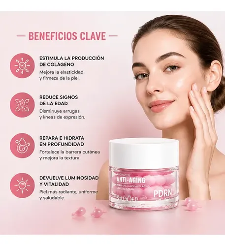 Crema Facial Sadoer Pdrn Colágeno Anti Age Cápsulas X 60g