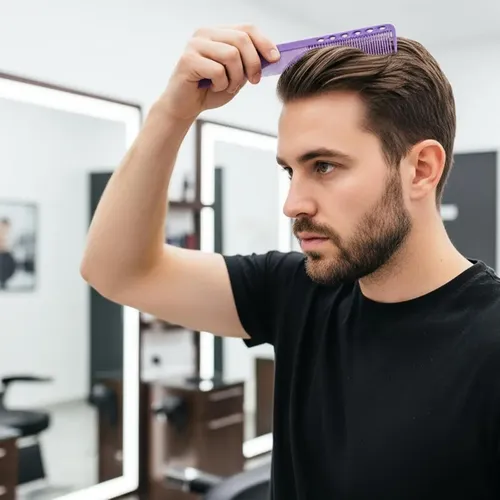 Juego De 9 Peines Para Cortar El Cabello, Peines De Carbon Y