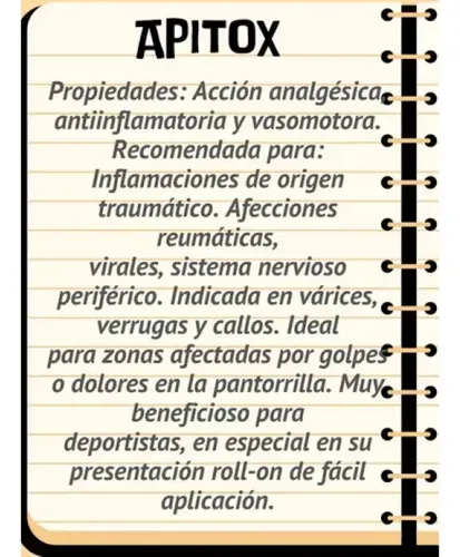 Apitox Crema Con Apitoxina Concentrada X 60cc