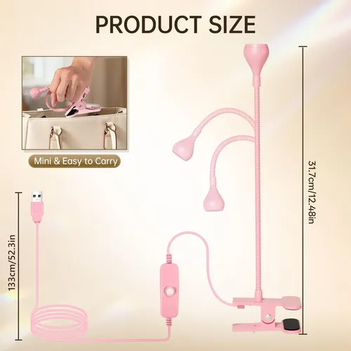 Lámpara Led Para Uñas 3w Aoraem Con Cuello Flexible