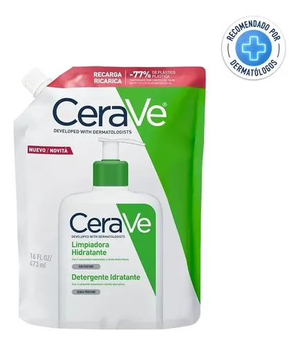 Cerave Limpiador Pieles Normales A Secas Refill X 473ml Momento De Aplicación Día Tipo De Piel Normal A Seca