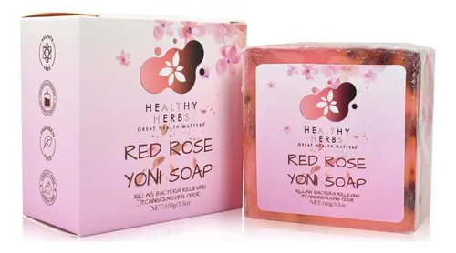 Jabón Íntimo Femenino Natural Rosa Roja 100g