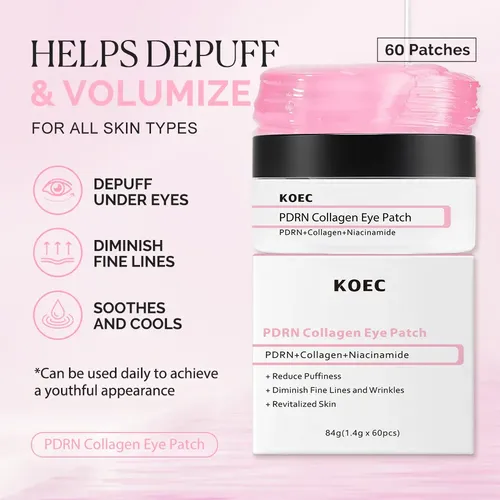 Parches Ojos Koec Pdrn Colágeno Hidrogel Anti Ojeras X 60und