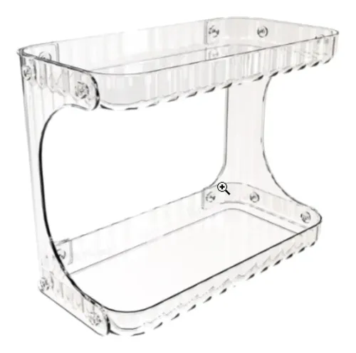Soporte 2 Niveles Colgante Autoadhesivo De Pared Mesa Negro