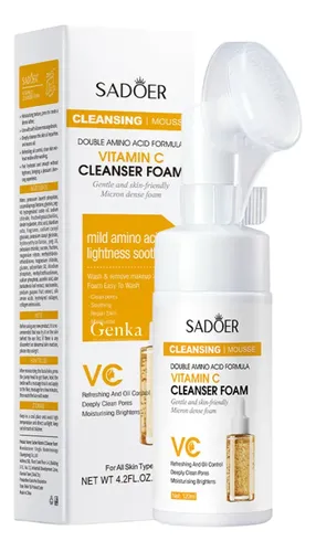 Espuma Limpiadora Facial Con Vitamina C Cepillo 120ml Sadoer