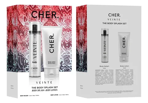 Set Cher Veinte Body Splash 100ml y Body Lotion 150ml Floral Frutal Mujer