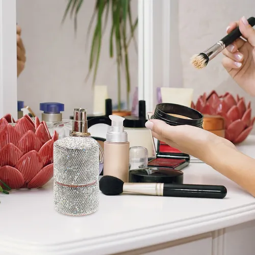 Juego De Brochas De Maquillaje Con Diamantes De Imitación