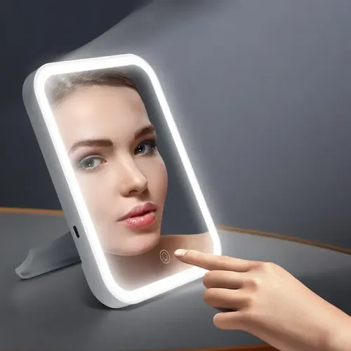 Espejo Maquillaje Led 3 Ajustes De Brillo Con Recargable Usb