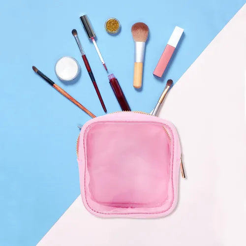 Bolsa De Maquillaje De Viaje Con Cremallera, Bolsa Para Cosm