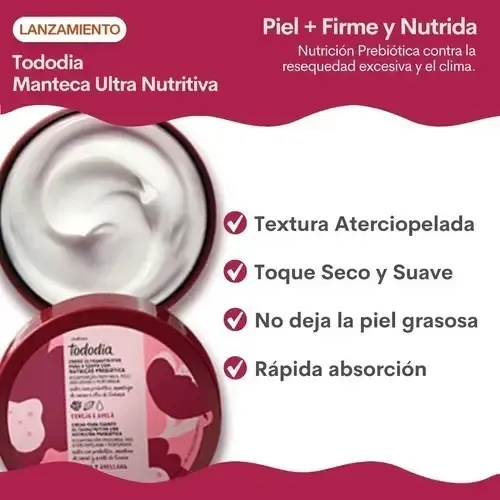 Natura Tododia Crema Manteca Ultra Nutritiva Cereza Avellana