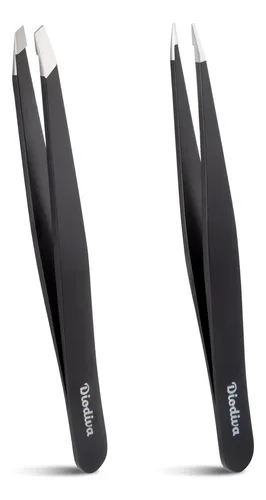 Pinzas Para Cejas Acero Inoxidable Profesional Paquete 2 Uni