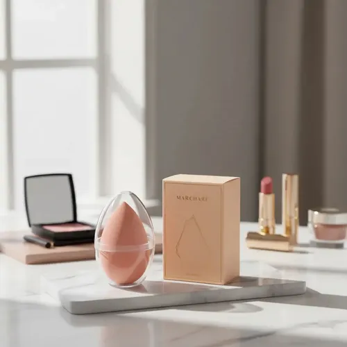 Esponja Gota Blender Para Maquillaje Con Estuche Marrón Claro 1 Mediana